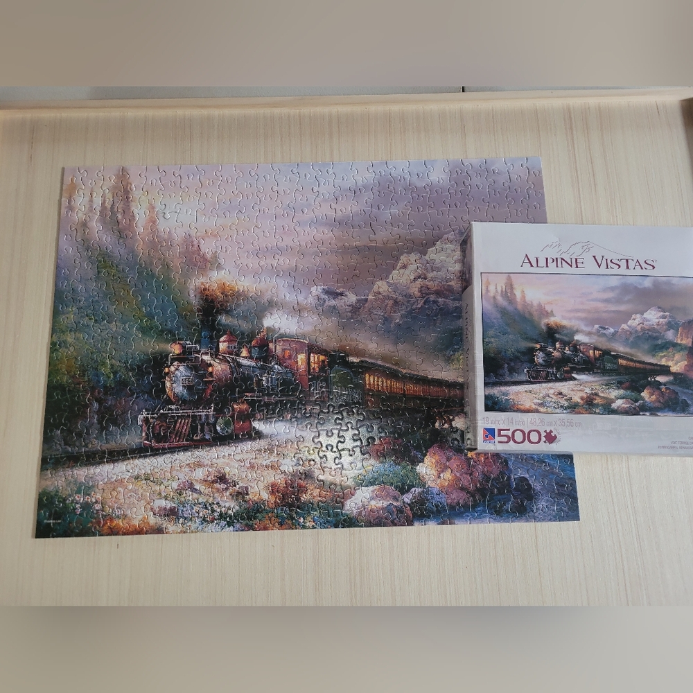 Alpine Vistas 500-Piece Train Jigsaw Puzzle - Multi-Color